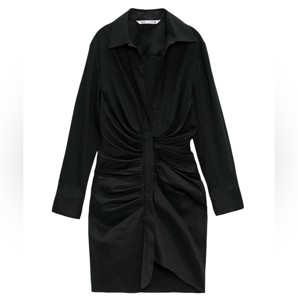 Zara Black Long Sleeve Dress